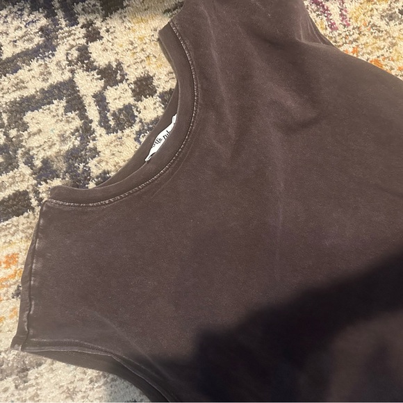 Brown Hello Ruby Cutoff sleeve below the knee t-shirt dress - Picture 2 of 3